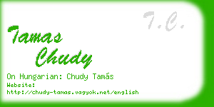 tamas chudy business card